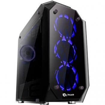 Talius Kraken Doble Ring - Caja Gaming ATX - 4 Paneles de Cristal Templado - USB 3.0-2X USB 2.0 - Sin Fuente - Negra