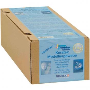 Glorex Venda de Yeso, Pasta de modelar, 5 Rollos/1 kg, 5 Rollen, 10 cm x 5 m