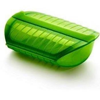 Lékué - Estuche de vapor con bandeja, 3-4 personas, verde