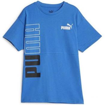 Camiseta Puma Power Colorblock Infantil Azul Modelo 676342-47