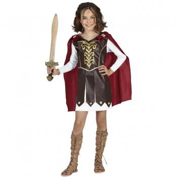 Guirca - Disfraz de Gladiadora con capa para niña