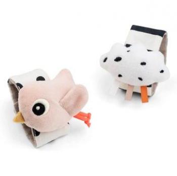 Juego de Sonajeros de Muñeca Happy Clouds - 2 Piezas Rosa