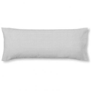 Funda de almohada Kids&Cotton Vichy Gris 175 Hilos 45 x 110 cm