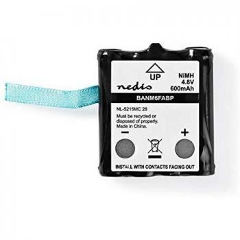 NEDIS Recargable Ni-MH Battery Pack Batería de Níquel-Metal Hidruro | 4,8 V | 600 mAh Verde