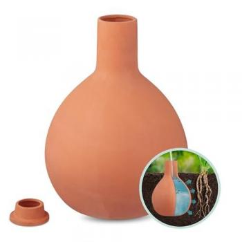 Olla de Riego Autoriego de Terracota, 7,5 l, Sistema de Irrigación para Huerto e Invernadero
