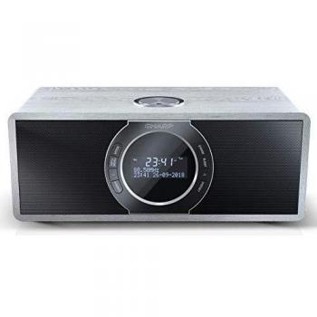 Sharp - Radio Personal DR-S460(GR) Analógico y Digital en Negro y Plata