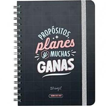 Mr. Wonderful Agenda clásica 2022-2023 Semanal - Propósitos, planes y muchas ganas, MULTI