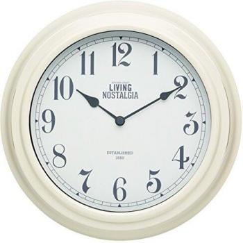 Kitchen Craft 25,5 cm Living Nostalgia Reloj de Pared para Interiores, Beige
