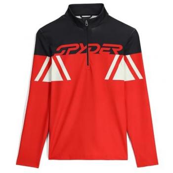 Spyder Men's Podium Red Half Zip Fleece Sweatshirt - Extra Large