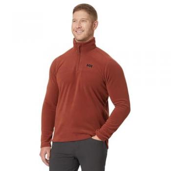 Helly Hansen Daybreaker 1/2 Zip Warm Fleece Sweatshirt for Men - Iron Oxide XL