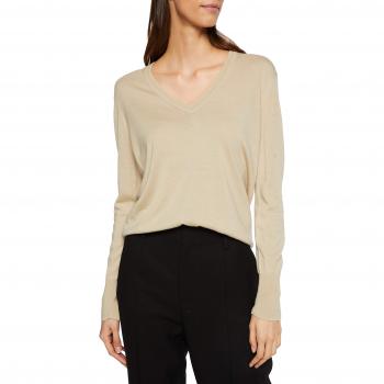 Filippa K Merino V-Neck Sweater Jersey, Beige