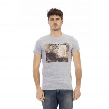 Trussardi Action Gray Cotton T-Shirt - M