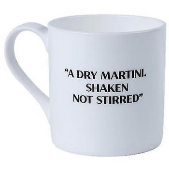 Taza de Bone China con diseño de receta de Martini James Bond, tamaño único