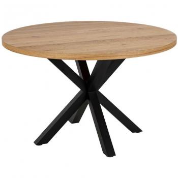 Mesa de Comedor Heaven 120 cm en Roble con Patas Negras