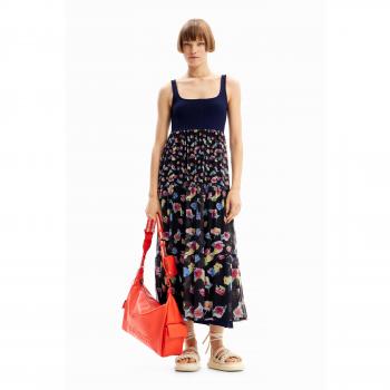 Vancouver - Vestido midi combinado flores