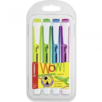 Marcador fluorescente STABILO swing cool - Estuche con 4 colores