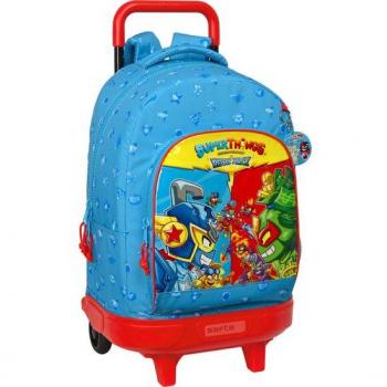 Safta Superthings 'Rescue Force' Mochila Grande con Ruedas Compact Extraíble, Hombreras y Espalda Acolchada, Carro Incorporado Diseño Único, Licencia Oficial