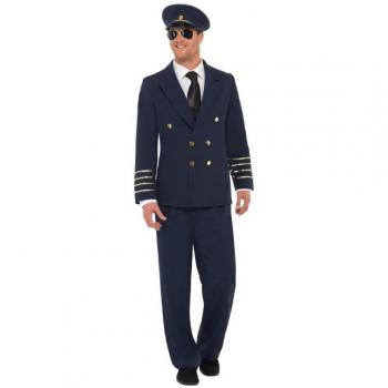 Disfraz de Capitán de Vuelo Comercial para Hombre - Talla M