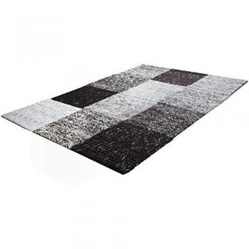 Alfombra Hecha A Mano De Alta Calidad De Algodón a Cuadros Trenzada En Marrón y Beige 120x170 cm - Paco Home