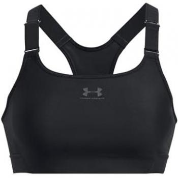 Under Armour Sujetador Deportivo de Sujeción Alta Heatgear para Mujer, Color Negro/Blanco, Talla XL