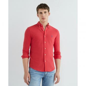 Ralph Lauren Men's Regular Fit Cotton Long Sleeve Red Casual Shirt Size L