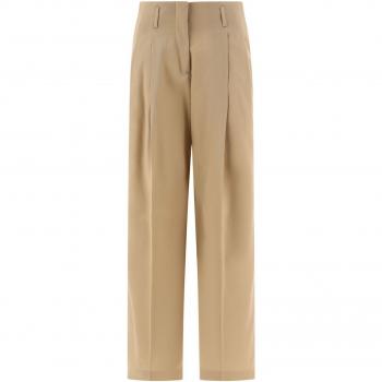 Golden Goose Women's Flavia Trousers in Beige | Size 42 | GWP01203P00117015272