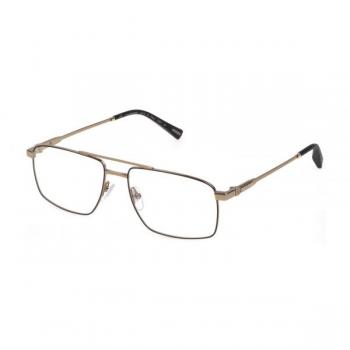 Gafas de Vista Chopard VCHF56, color Shiny Grey Gold con partes en Matt Black, tamaño 57 para Hombre