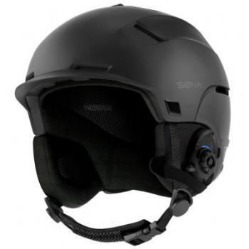 Cascos Esquí alpino Sena Casco Latitude S1 Negro, casco de esquí con tecnología de comunicación Bluetooth integrada, diseño aerodinámico, ventilación ajustable, forro interior desmontable y lavable, compatible con dispositivos móviles