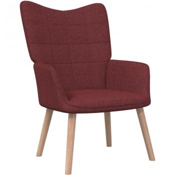 Sillón de relax de tela color rojo tinto vidaXL