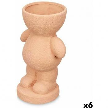 Figura Decorativa Naranja Jarrón 16 x 25 x 12 cm (6 Unidades)
