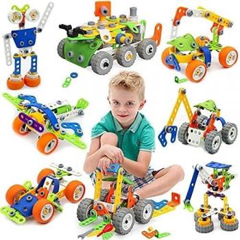 175 Piezas Bloques de Construcción,Juguetes para Niños de 5,6,7,8 Años y Mayores, juego construccion,Aprendizaje de Juegos de Construcción Educativa para 9, 10 Años,Mejor Regalo de Juguete para Niños