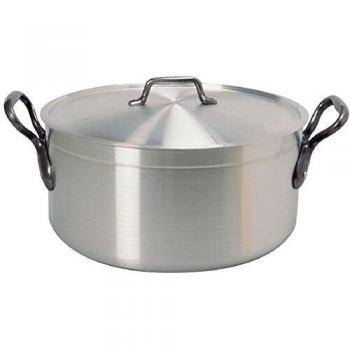 Cacerola Alta de Aluminio con 2 Asas, Diámetro 28 cm, Línea Familiar Agnelli