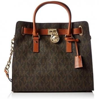 Michael KorsHamilton Large Logo Tote - Bolsa de Asa Superior Mujer
, color Marrón, talla 35x33x15 cm