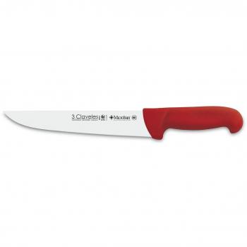 3 Claveles Cuchillo Carnicero Proflex, Acero Inoxidable, Rojo, 26 cm-10.5
