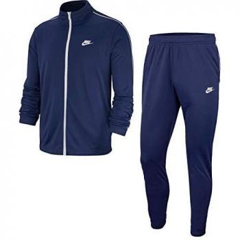 Nike M NSW CE TRK Suit PK Basic Tracksuit, Hombre, Midnight Navy/White/