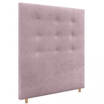 Cabecero Capitoné Tapizado 8cm hasta el Suelo en Tela y Polipiel Salmón para Cama Dormitorio (90x120cm) - DHOME
