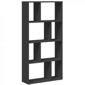 Estantería de Madera de Ingeniería Negra 60x20x120 cm, Librería para Libros