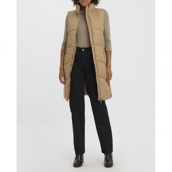 Chaleco midi acolchado de mujer Vero Moda Uppsala Beige