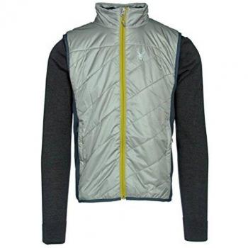 SPYDER Insulator de Salida de los Hombres Chaleco, Hombre, Color Cirrus/Union Blue/Sulfur, tamaño Small