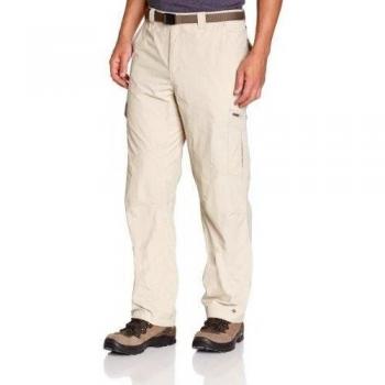 Columbia Silver - Pantalones de senderismo para hombre, color beige marrón fósil, talla 28