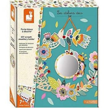 Janod - Portajoyas de Madera para Decorar - Les Ateliers Du Calme - Kit Infantil de Manualidades Creativas - Desarrolla la Motricidad Fina y la Creatividad - A partir de 7 Años, J07923