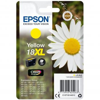 Epson 18XL (C13T18144012) Daisy Alta Capacidad Cartucho de Tinta Amarillo, 6.6ml
