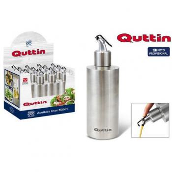 Aceitera de acero inoxidable con tapón de 350ml - Quttin