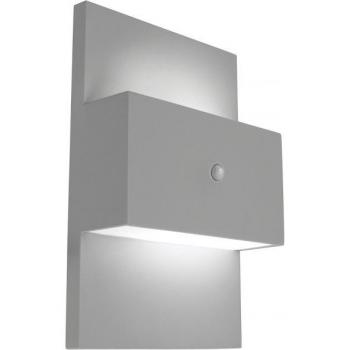 Aplique jardín Geneve Aluminio 31 Cm, Aplique de pared exterior con una luz, fabricado en aluminio, compatible con bombillas E27, incluye sensor PIR
