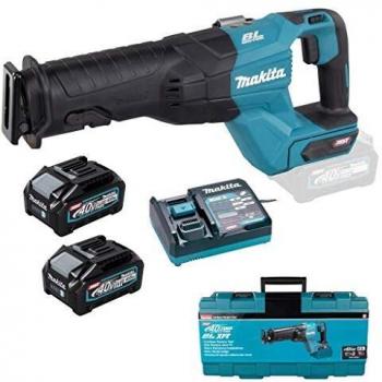 Makita JR001GM201 Sierra de sable inalámbrica 40 V máx. 4 Ah, 2 baterías y cargador en maletín de