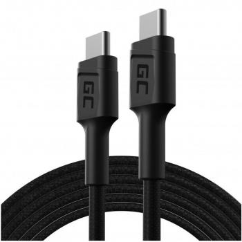 Cable USB 2.0 a USB-C Green Cell KABGC29 Negro 2 m
