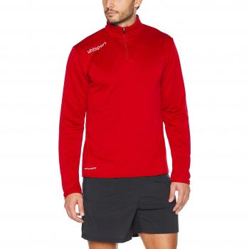 uhlsport Essential 1/4 Zip Top Sudadera De Entrenamiento, Hombre, Rojo/Blanco, M