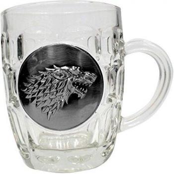 SD Toys Jarra de Cristal con Escudo Metálico Stark, Juego de Tronos