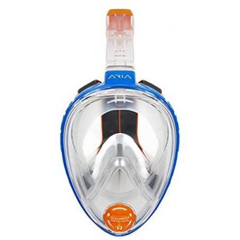 Ocean Reef Máscara Facial Snorkeling Aria Classic - Tipo: Máscara de snorkel; Características: Diseño facial completo, visor panorámico, sistema de respiración en seco, correa ajustable, anti-vaho, compatible con