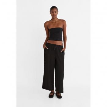 Stradivarius Soft Flowing Black Culottes XS